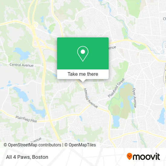 All 4 Paws map