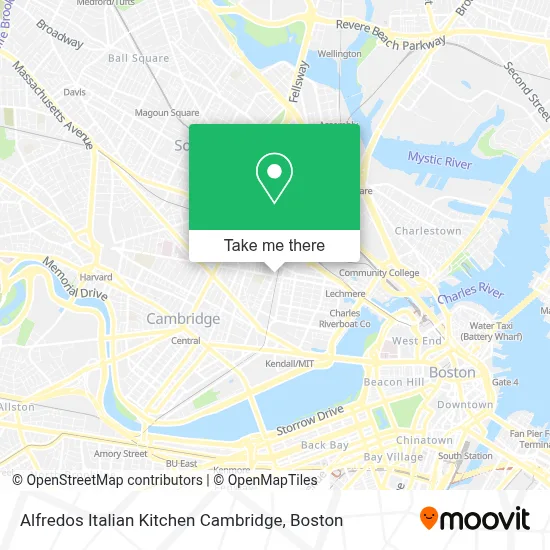 Alfredos Italian Kitchen Cambridge map