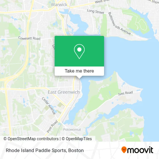 Rhode Island Paddle Sports map