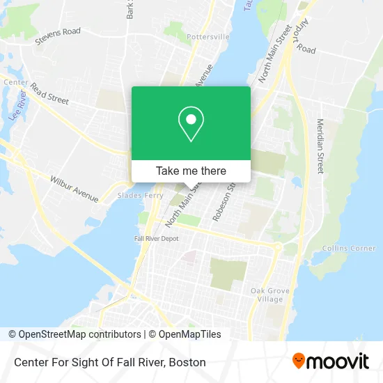 Center For Sight Of Fall River map