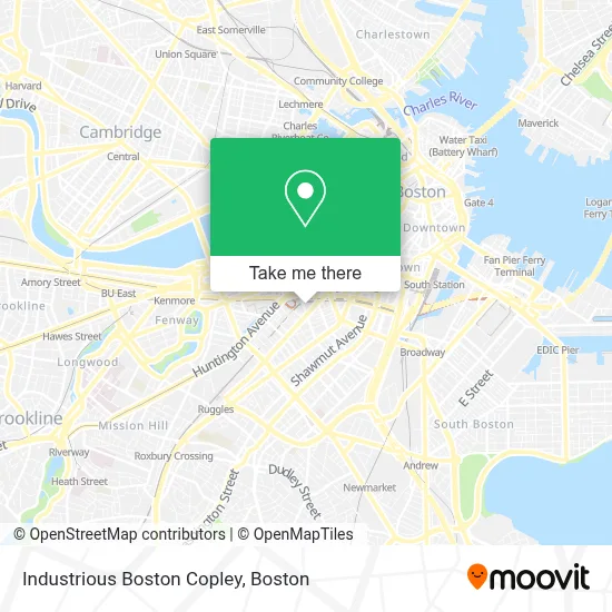 Industrious Boston Copley map