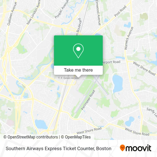 Southern Airways Express Ticket Counter map