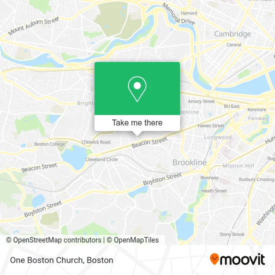 One Boston Church map