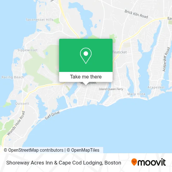 Shoreway Acres Inn & Cape Cod Lodging map