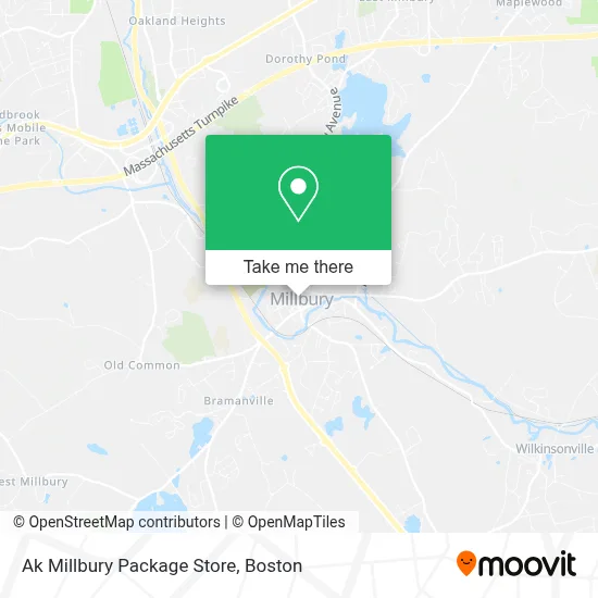 Ak Millbury Package Store map