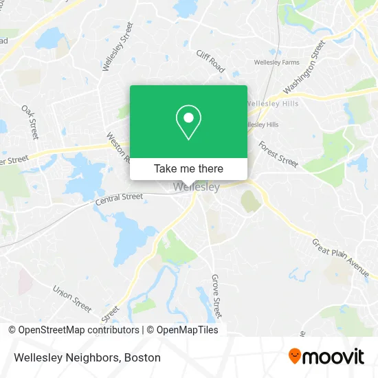 Wellesley Neighbors map