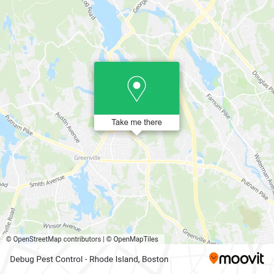 Debug Pest Control - Rhode Island map
