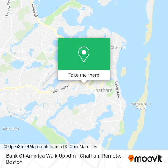 Bank Of America Walk-Up Atm | Chatham Remote map