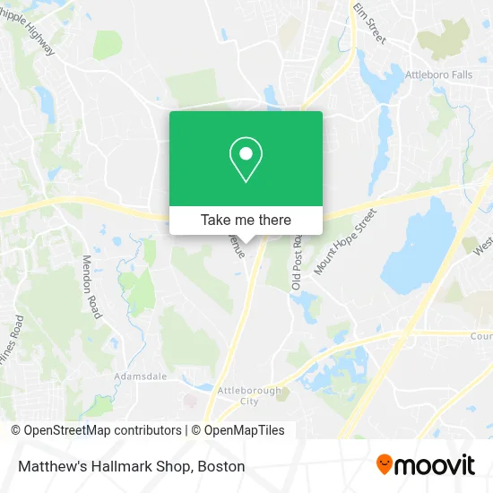 Matthew's Hallmark Shop map