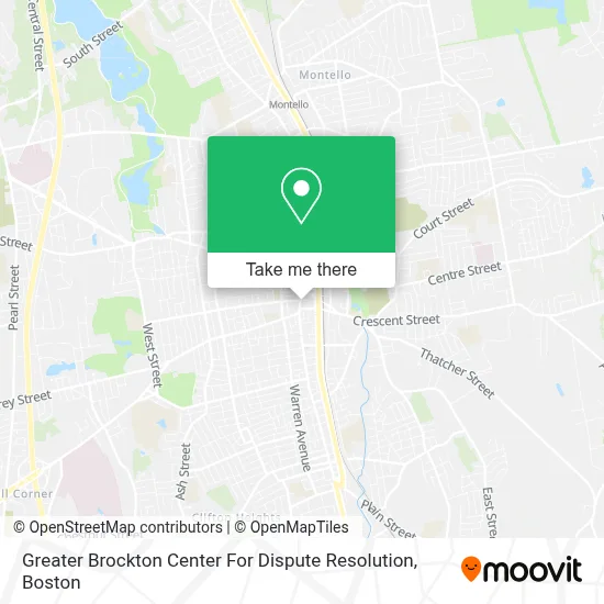 Greater Brockton Center For Dispute Resolution map