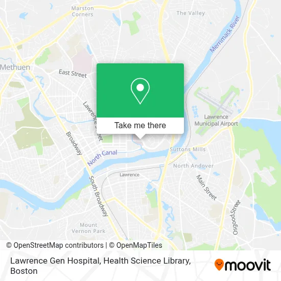 Lawrence Gen Hospital, Health Science Library map