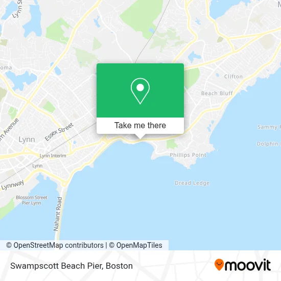 Swampscott Beach Pier map