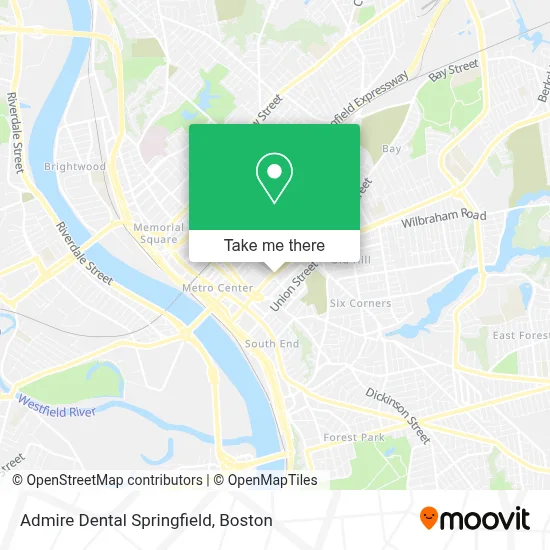 Admire Dental Springfield map