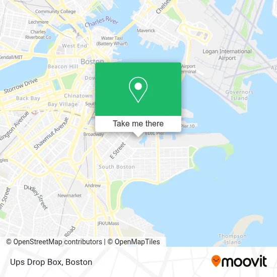Ups Drop Box map