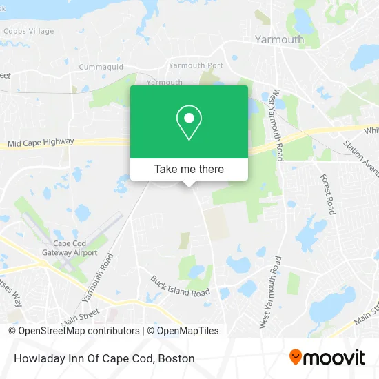 Howladay Inn Of Cape Cod map