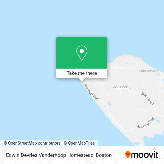 Edwin Devries Vanderhoop Homestead map