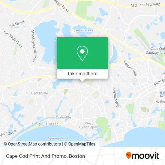 Cape Cod Print And Promo map
