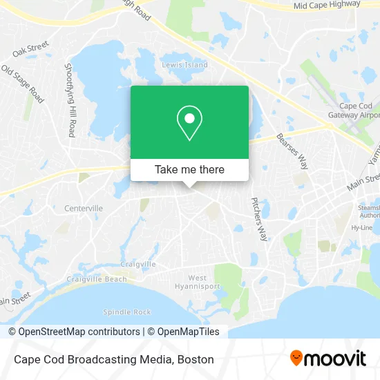 Cape Cod Broadcasting Media map