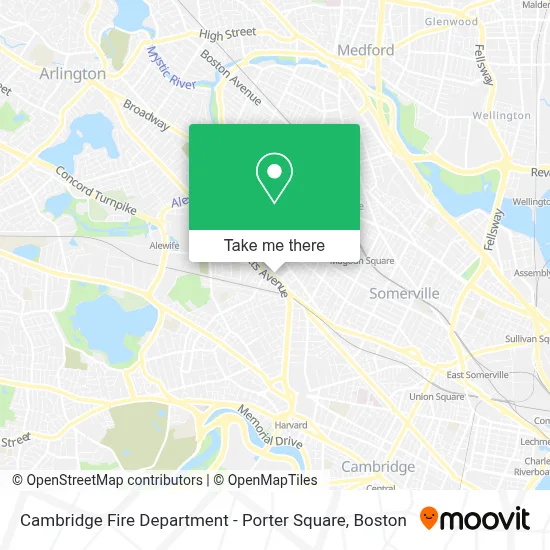 Cambridge Fire Department - Porter Square map