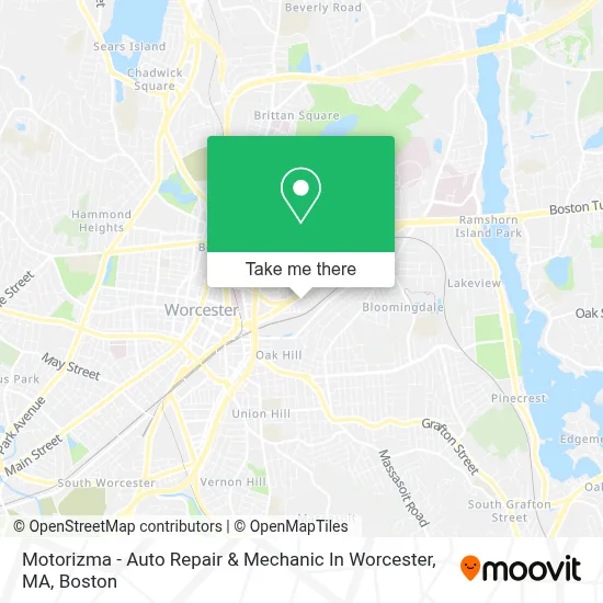 Motorizma - Auto Repair & Mechanic In Worcester, MA map
