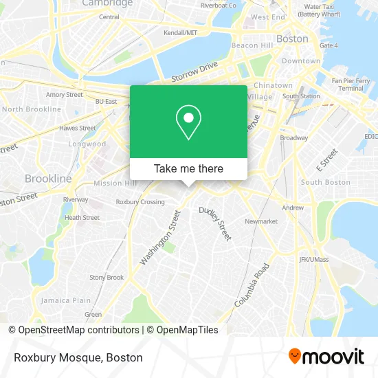 Roxbury Mosque map