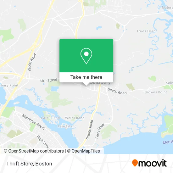 Thrift Store map