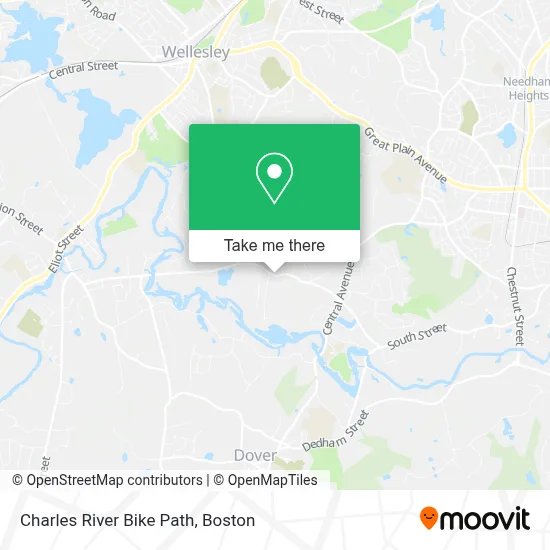 Charles River Bike Path map