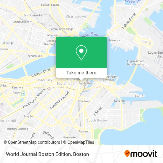 World Journal Boston Edition map