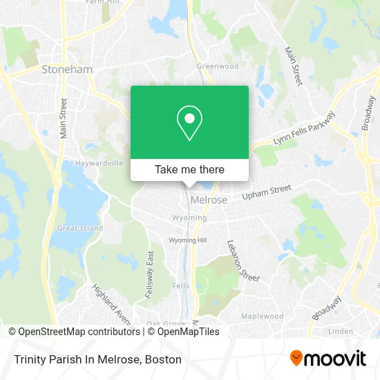 Trinity Parish In Melrose map