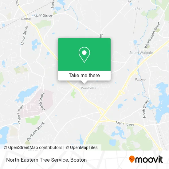 North-Eastern Tree Service map