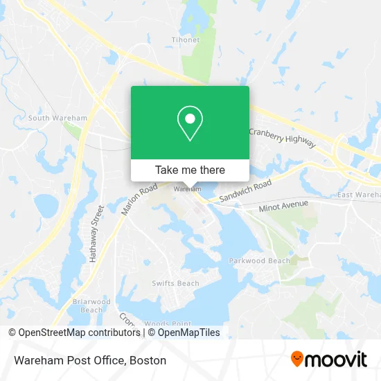 Wareham Post Office map