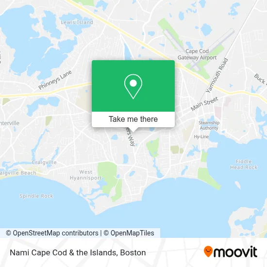 Nami Cape Cod & the Islands map