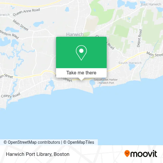 Harwich Port Library map