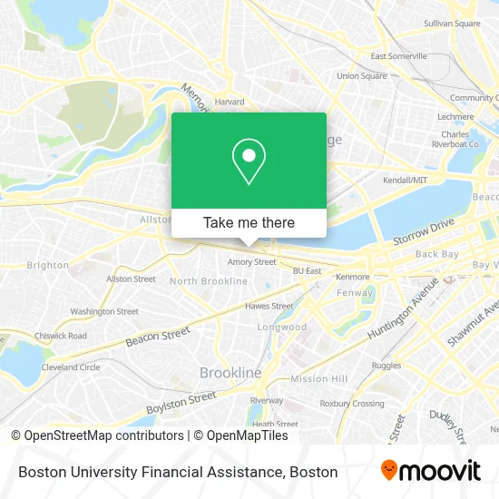 Boston University Financial Assistance map