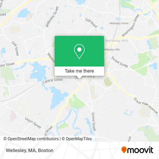 Wellesley, MA map