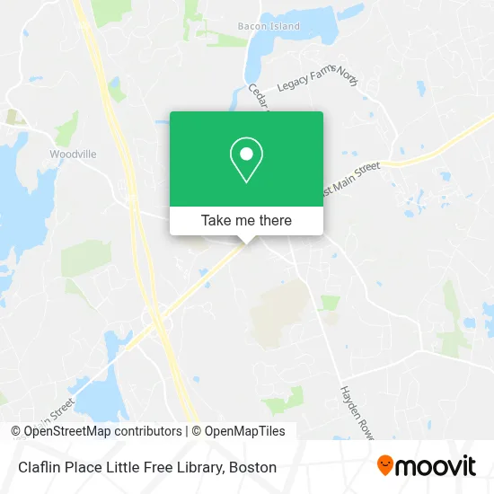 Claflin Place Little Free Library map