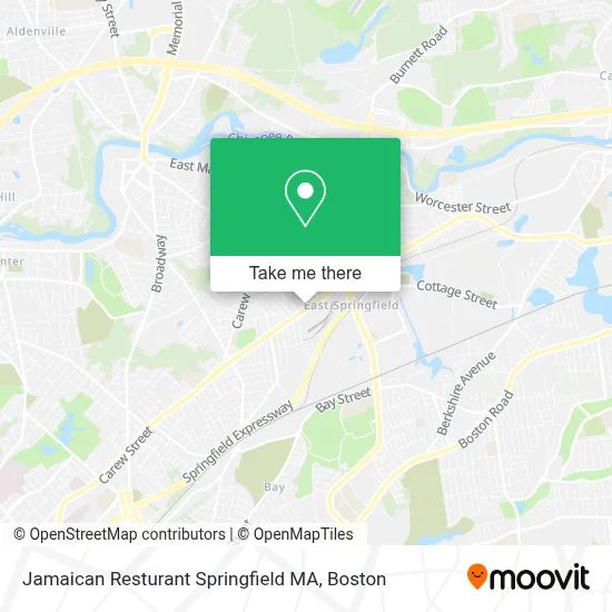 Jamaican Resturant Springfield MA map
