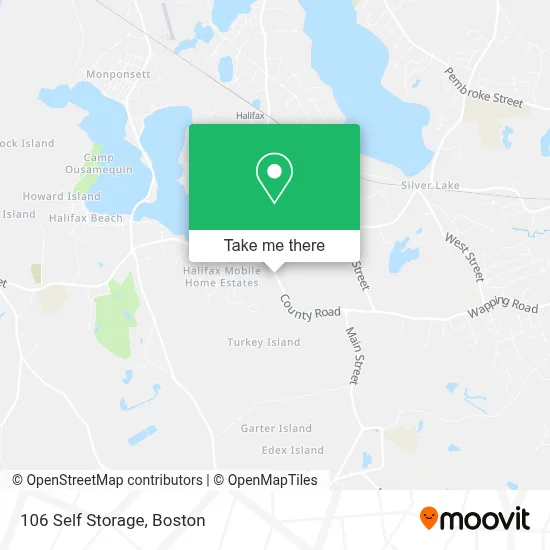 106 Self Storage map