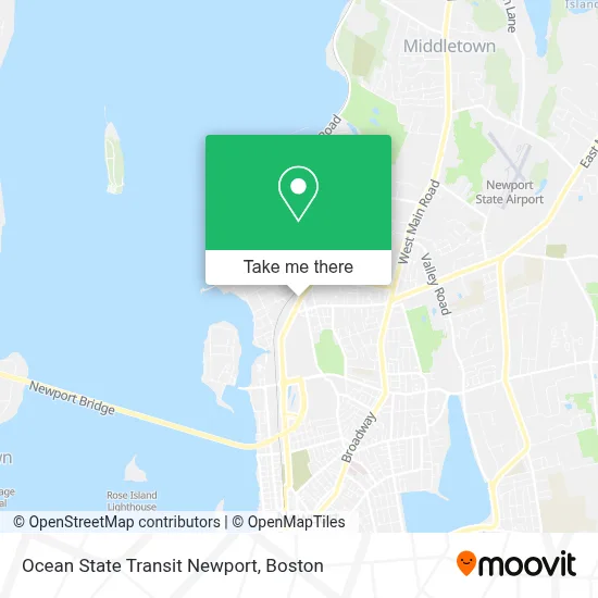 Ocean State Transit Newport map