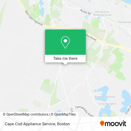 Cape Cod Appliance Service map