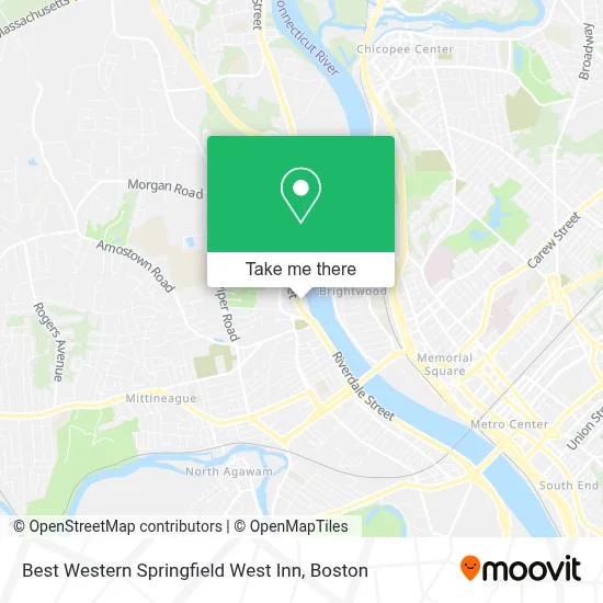 Best Western Springfield West Inn map