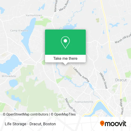 Life Storage - Dracut map