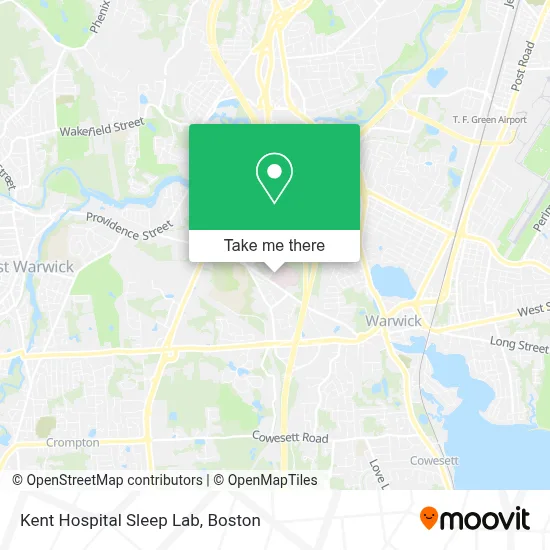 Kent Hospital Sleep Lab map