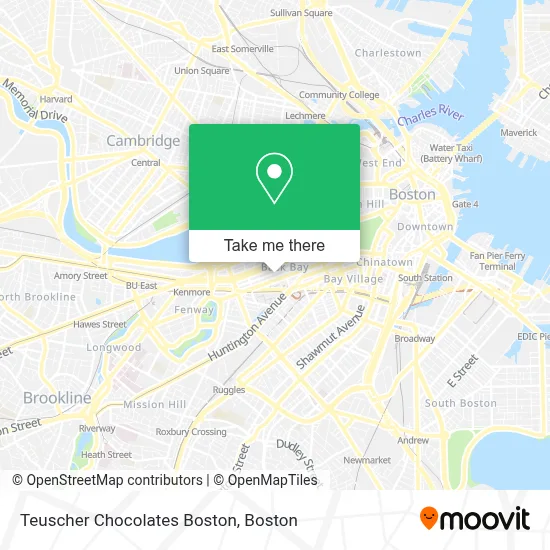 Teuscher Chocolates Boston map