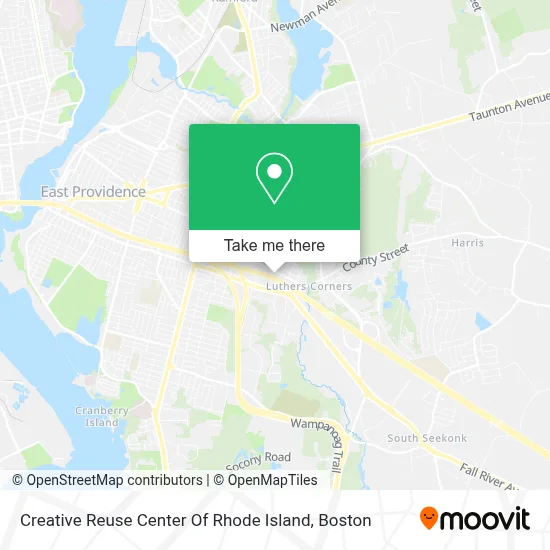 Creative Reuse Center Of Rhode Island map
