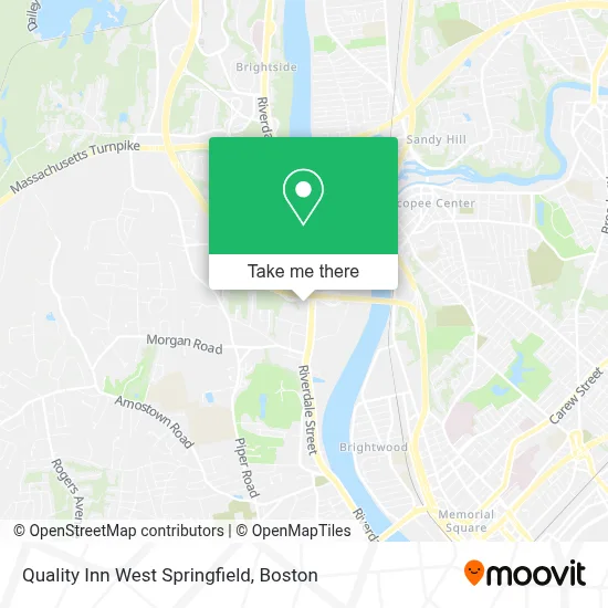 Quality Inn West Springfield map