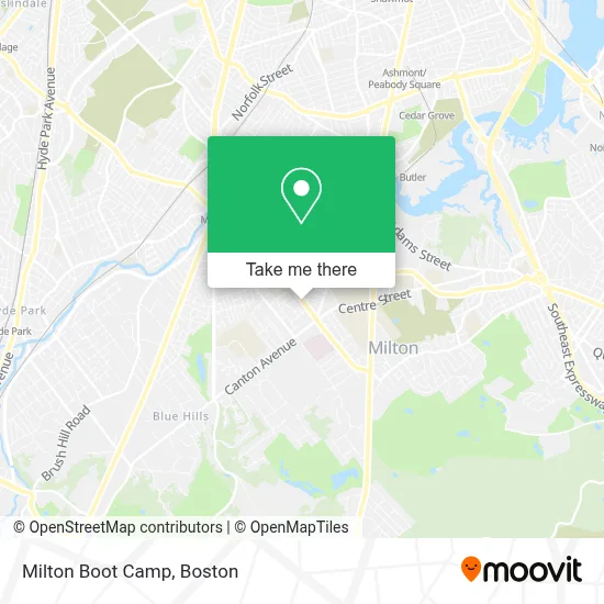 Milton Boot Camp map