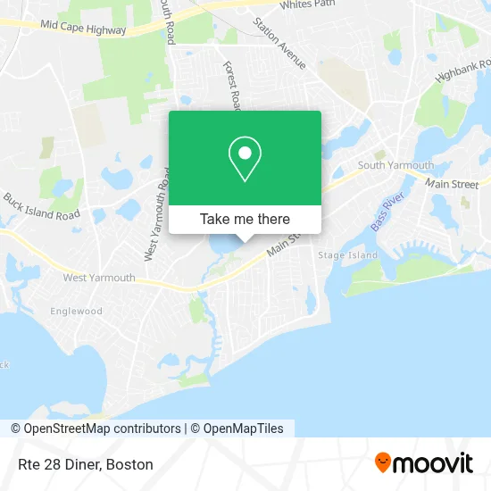 Rte 28 Diner map