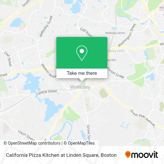 California Pizza Kitchen at Linden Square map