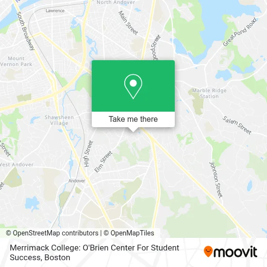 Merrimack College: O'Brien Center For Student Success map